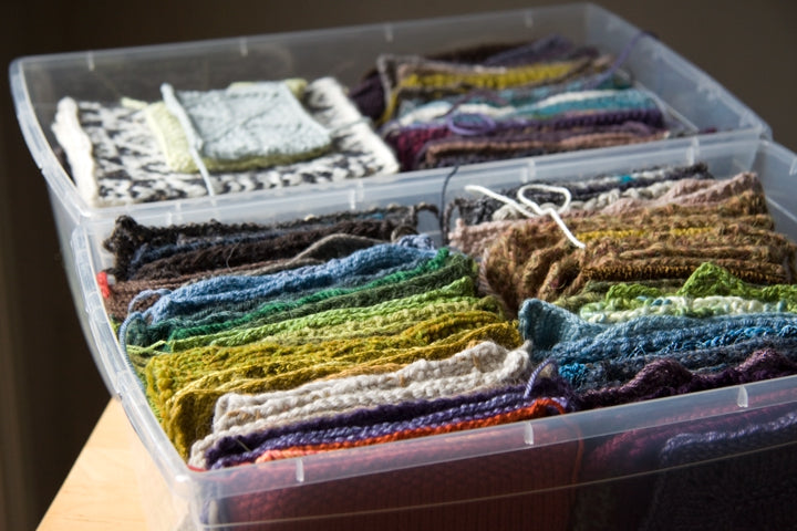 How to sort your knitting swatches