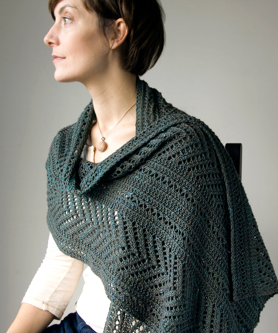 Boiseau Wrap-Downloadable knitting pattern-Tricksy Knitter