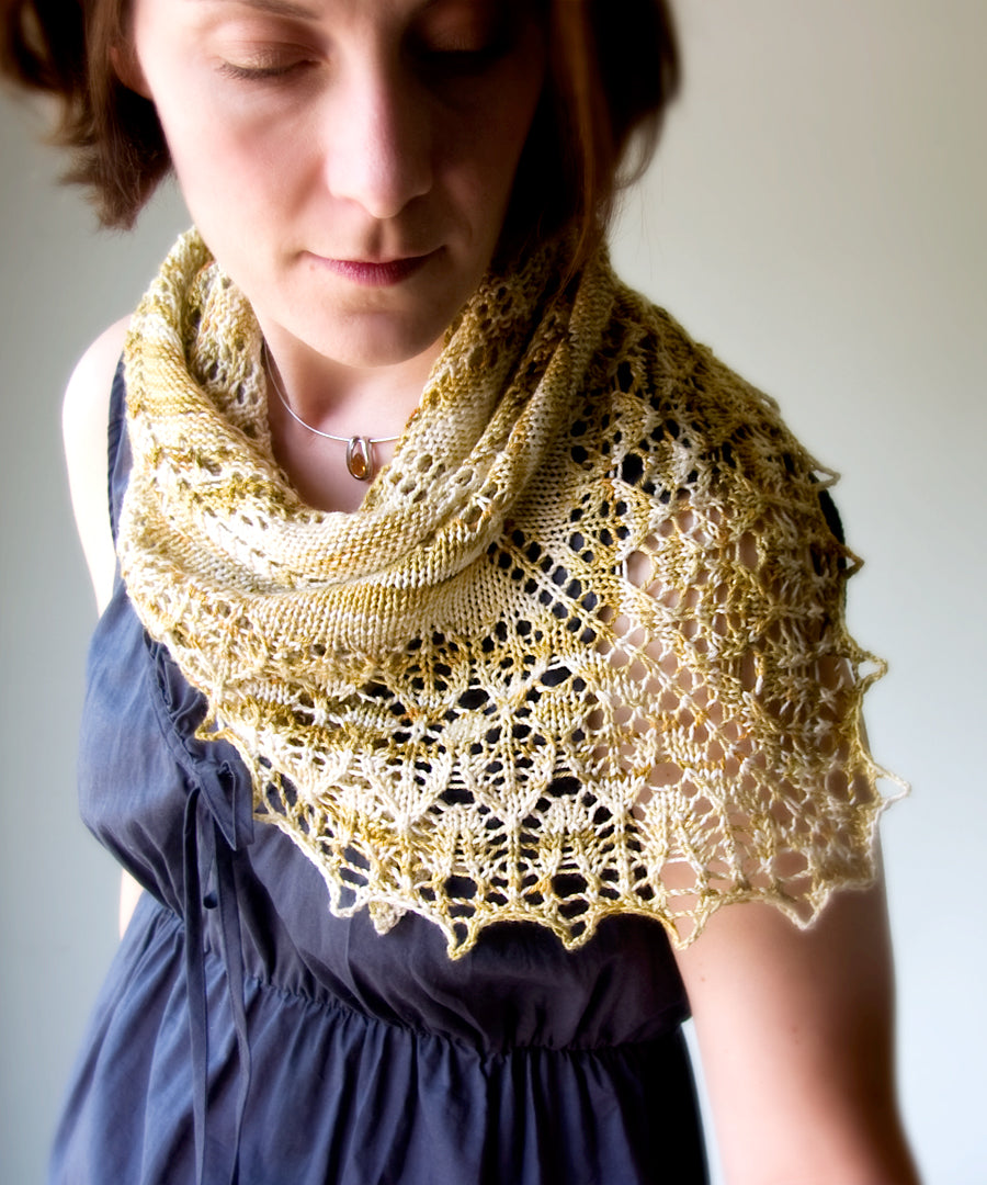 Fledge Shawl-Downloadable knitting pattern-Tricksy Knitter