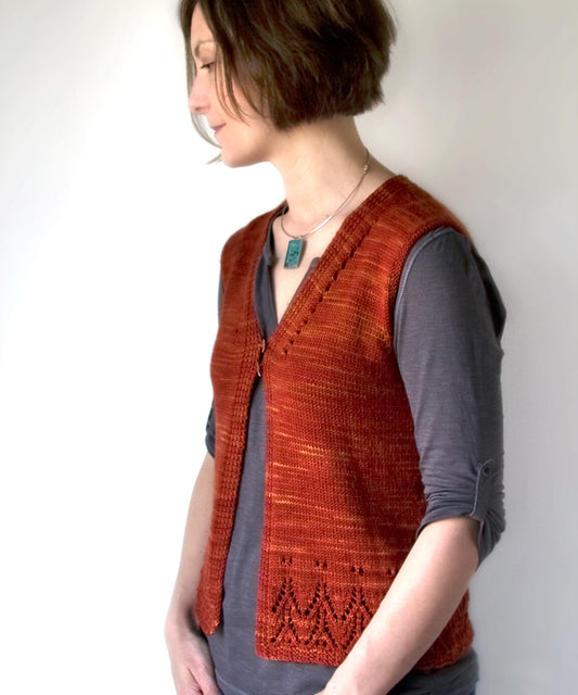 Galiano Vest-Downloadable knitting pattern-Tricksy Knitter