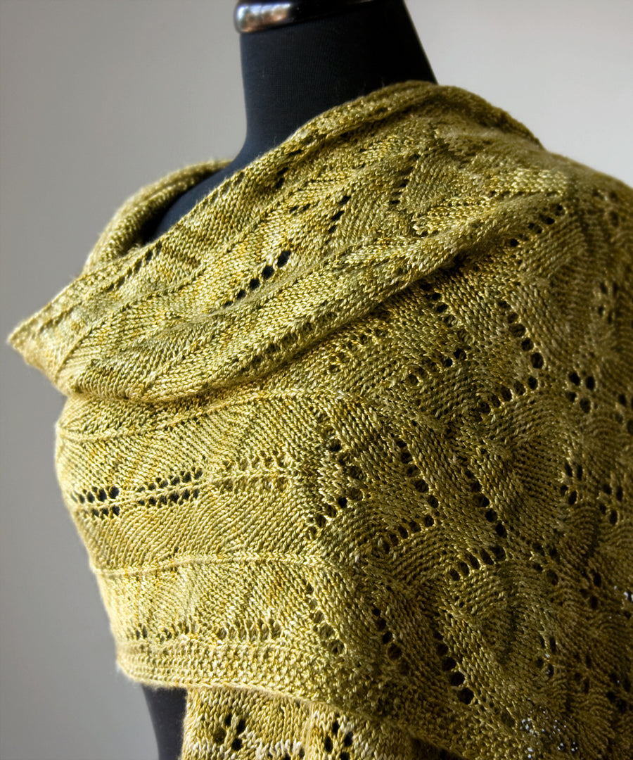 Sweet Oak Shawl-Downloadable knitting pattern-Tricksy Knitter